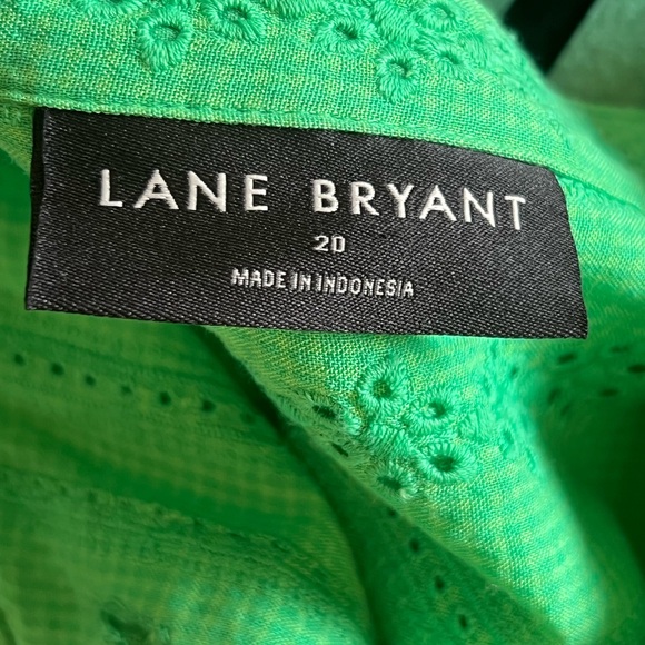 Lane Bryant Eyelet Short Sleeve Popover - Picture 2 of 3